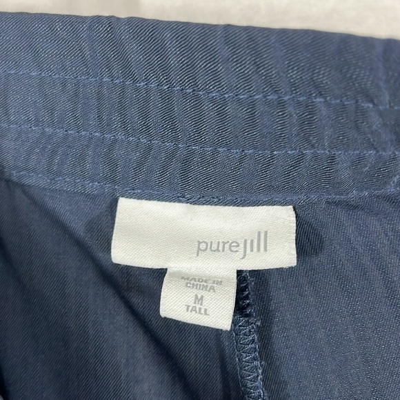 Pure Jill J. Jill Navy Blue Tencel Lyocell Pull On Jogger Pants Womens Size MT - Picture 7 of 10
